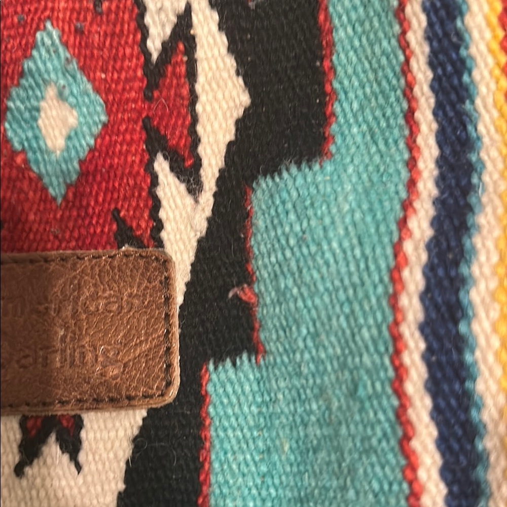 American Darling Fringe Shoulder Bag - Turquoise and Brown - Picture 3 of 7